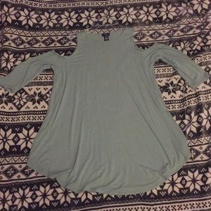 Open shoulder long shirt